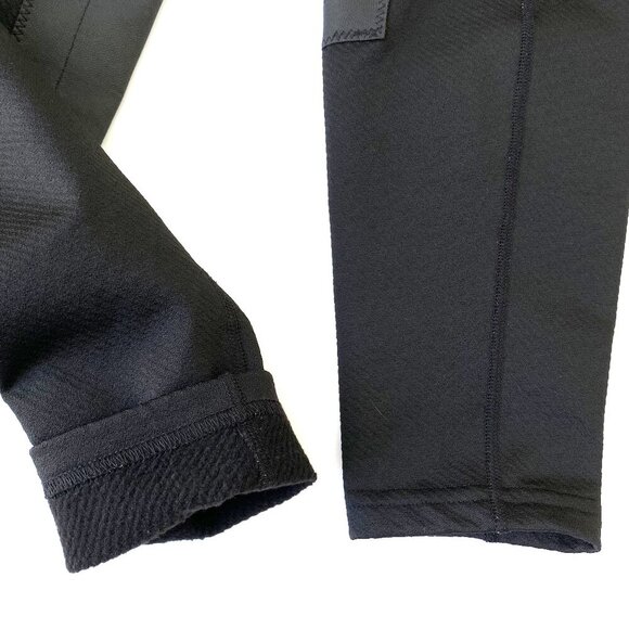 Kerrits Womens Black Fleece Lite Knee Patch Riding Tights Size S Breeches Warm - Picture 10 of 15